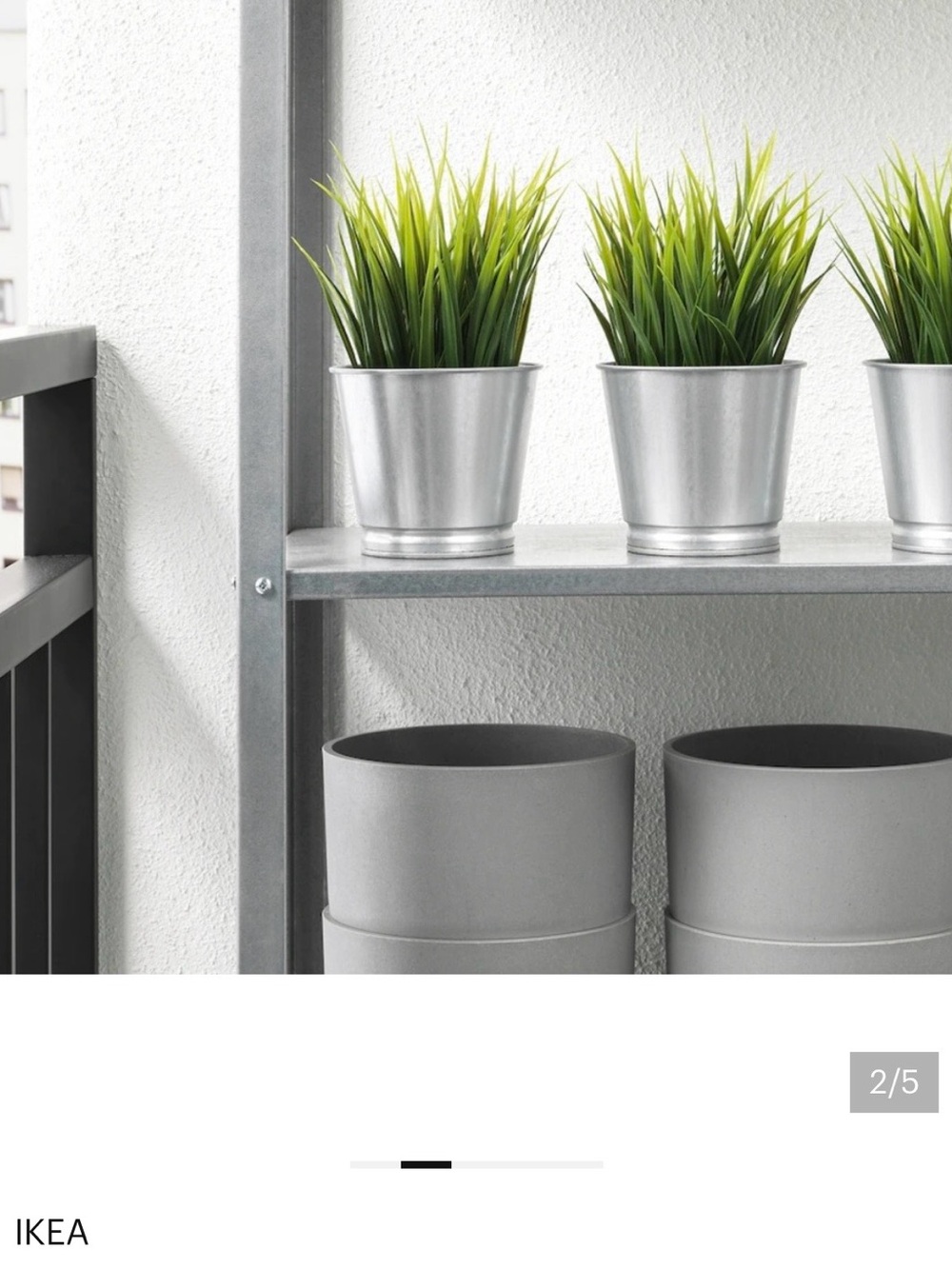 Bundle of 15 IKEA Metal Plant Pot in Silver Finish